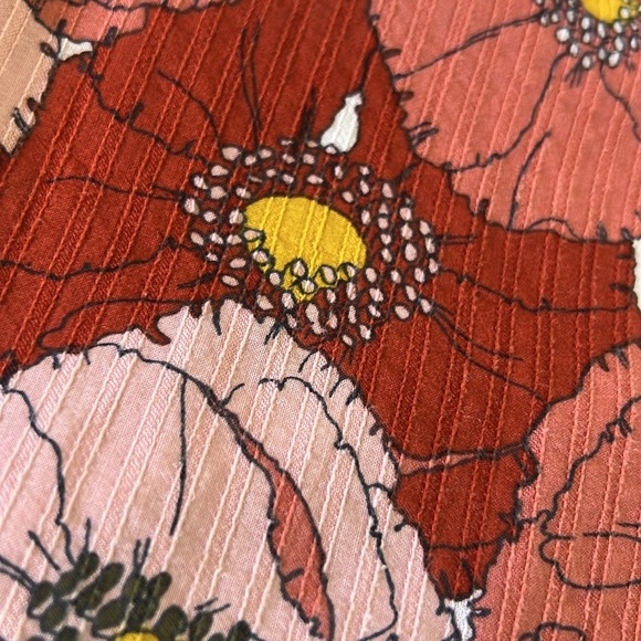 LOFT Poppy Square Neck Puffed Sleeve Tiered Mini Dress in Coral - Picture 4 of 9